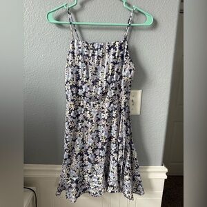 Altar'd State Blue and White Floral Mini Dress